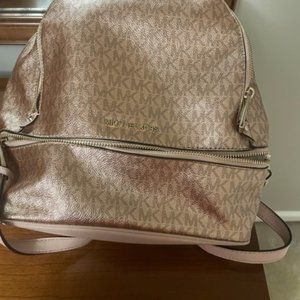 Rose Gold Micheal Kors Book Bag